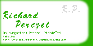 richard perczel business card